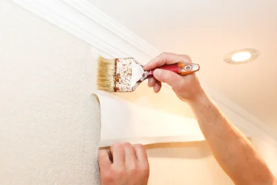 Pose de papier peint à Corre — revêtements muraux et toiles de verre